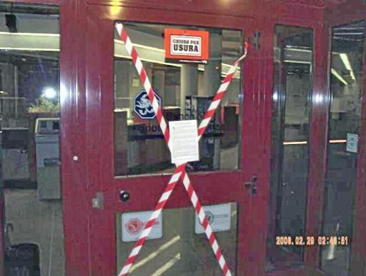 
 Una delle banche prese di mira da 
