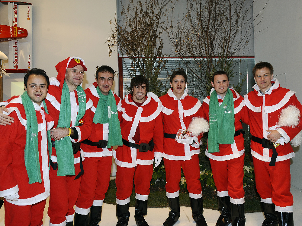 Rigon alla festa di Natale della Ferrari