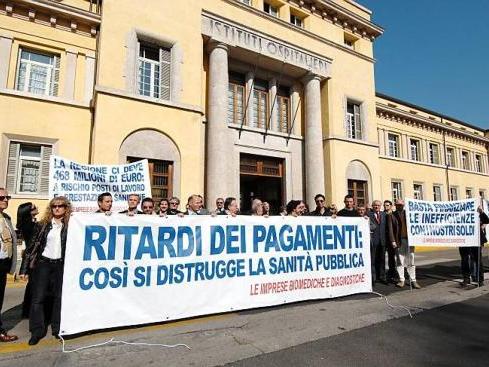La manifestazione di protesta ieri a Verona